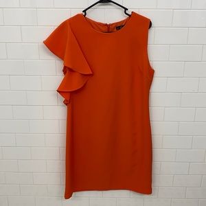 Orange cocktail dress